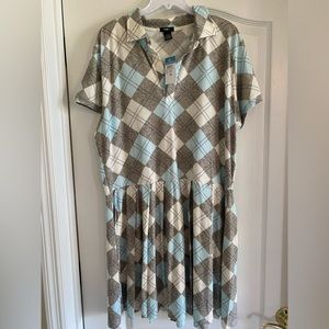 Rue 21 Plus Size Polo Dress Size 3X Plaid